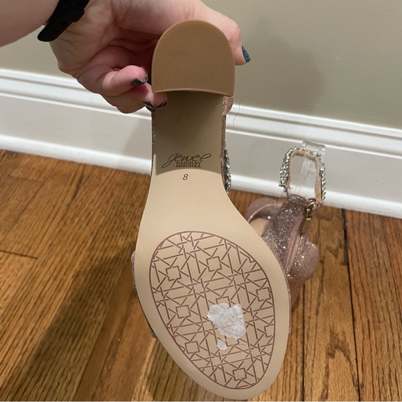 Jewel by Badgley Mischka Louise Ankle Strap Sandal Rose Gold Women’s Size 8 - Picture 12 of 12